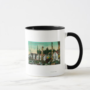 Tasse Howkan, village de l'Alaska et totems indiens