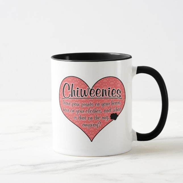 Tasse Humour de chien d'empreintes de pattes de (Droite)