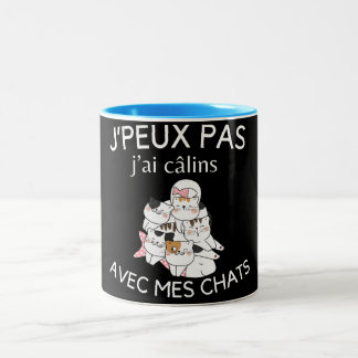 Tasse humour j'peux pas j'ai câlins avec mes conve