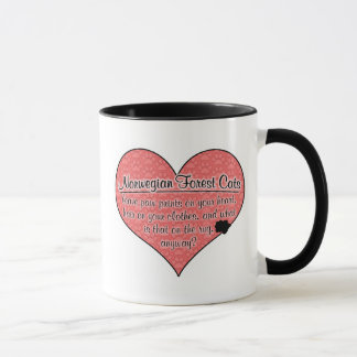 Tasse Humour norvégien d'empreintes de pattes de chat de