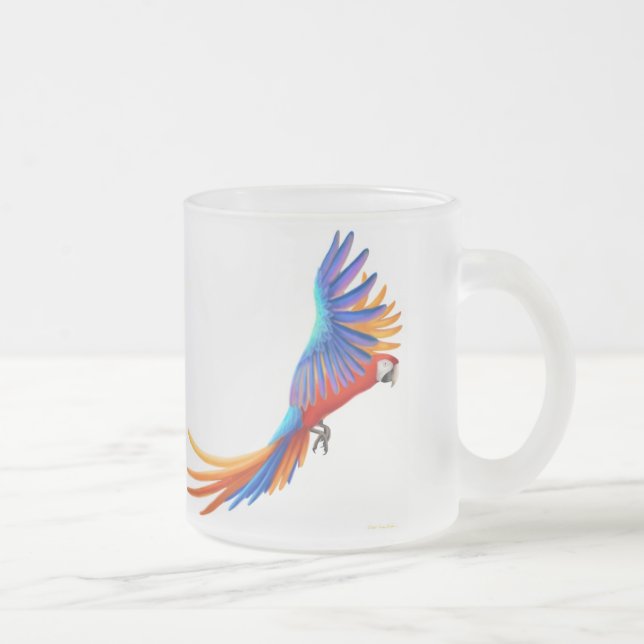 Tasse hybride en verre givré d'ara de Camelot (Droit)