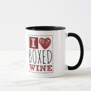 Tasse I Love Boxed Wine Barbed Wire Heart