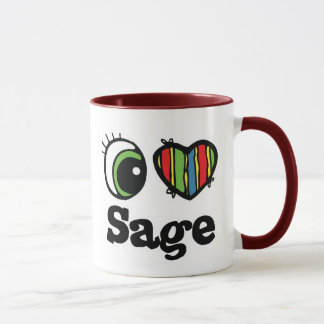 Tasse I Love (Heart) Sage