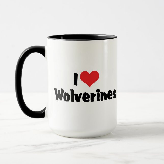 Tasse I Love Heart Wolverines (Gauche)