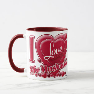 Tasse I Love My Husband rouge - coeur
