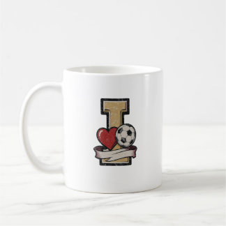 Tasse Ich liebe Fußball Vintage-Tasse