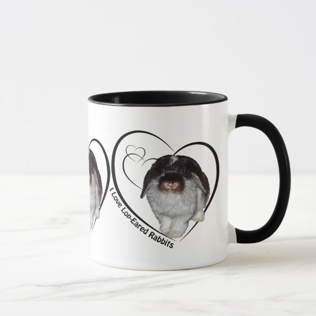 Tasse Ich Liebe Schlappohrkaninchen (Rechts)