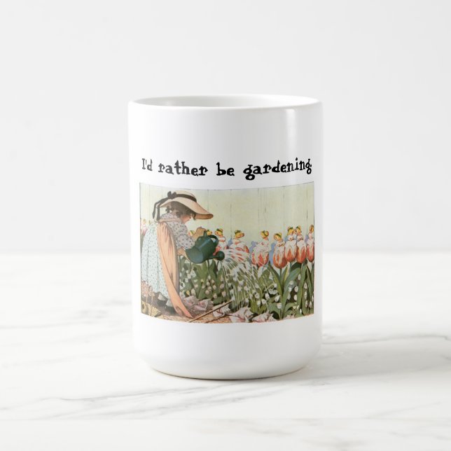 Tasse 'Ich würde lieber gärtnern' (Mittel)
