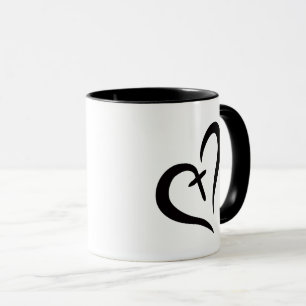 Tasse icône simple chic Love and Faith  