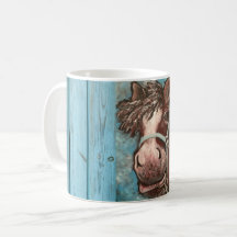 Tasse idiote de cheval et en bois de grange
