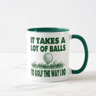 TASSE IL PREND BEAUCOUP DE BOULES POUR JOUER AU GOLF