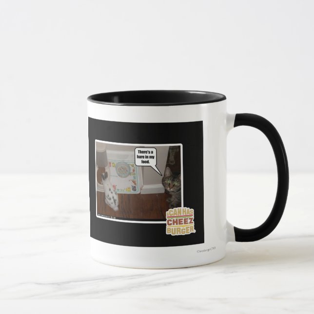 Tasse Il y a un lièvre dans ma nourriture. (Droite)