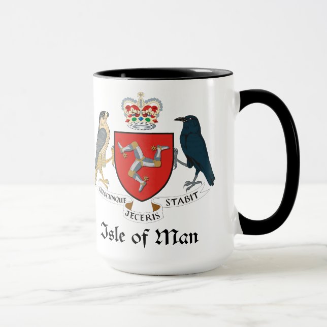 Tasse ÎLE DE MAN - emblème/drapeau/symbole/manteau des (Droite)