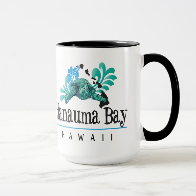 Tasse Îles d'Hawaï, tortue et fleur de ketmie (Droite)