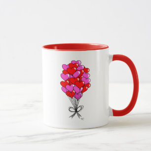 Tasse Illustration de ballon de coeur de Valentine