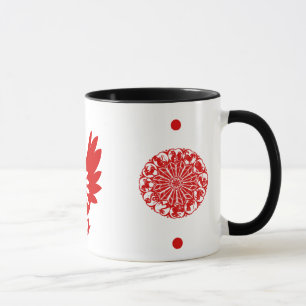TASSE ILLUSTRATION DE COQ DU ZODIAQUE PAPERCUT