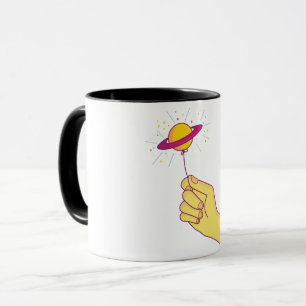 Tasse Illustration de la Lollipop en forme de ballon Sat