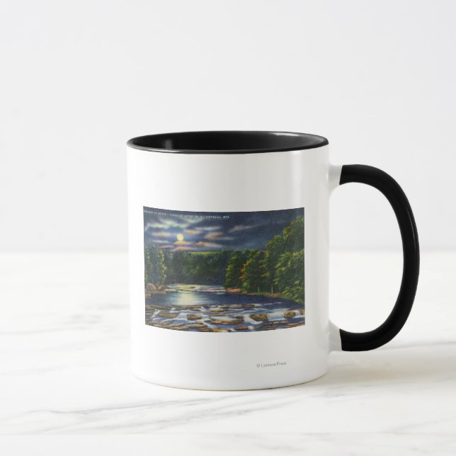 Tasse Illustration de la lune sur Catskill Creek (Droite)