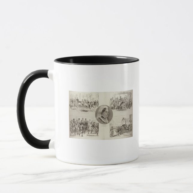 Tasse Illustrations des attaques sur la Reine Victoria (Gauche)