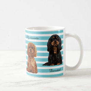 Tasse illustrée cavalière d'épagneul du Roi