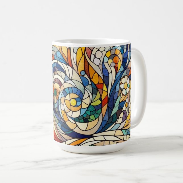 Tasse im Mosaikstil (VorderseiteRechts)