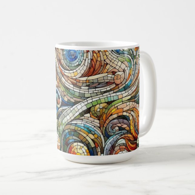 Tasse im Mosaikstil (VorderseiteRechts)