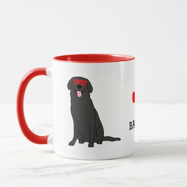 Tasse im schwarzen Labor Personalisiert (Links)