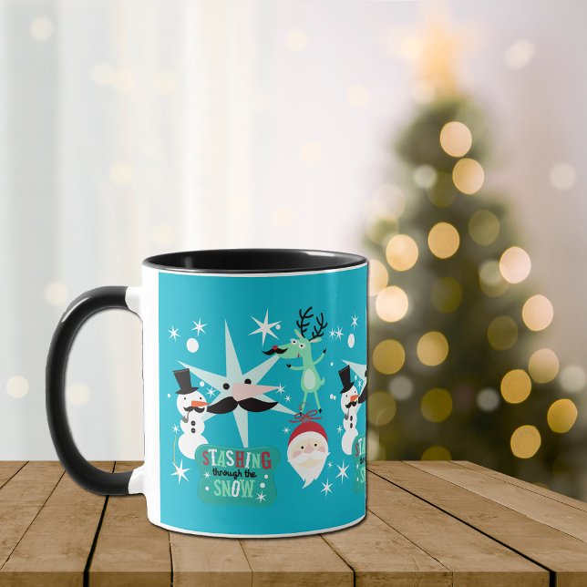 Tasse Images de Noël amusantes Moustache (Créateur téléchargé)