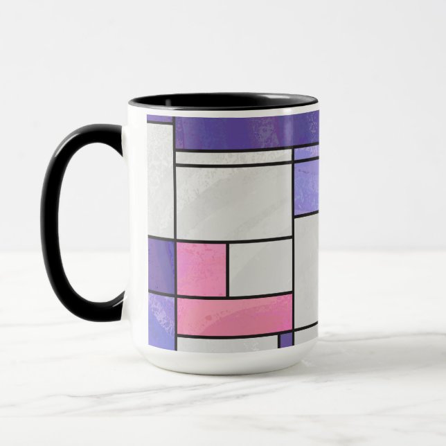 Tasse Impression blanc rose rose clair (Gauche)
