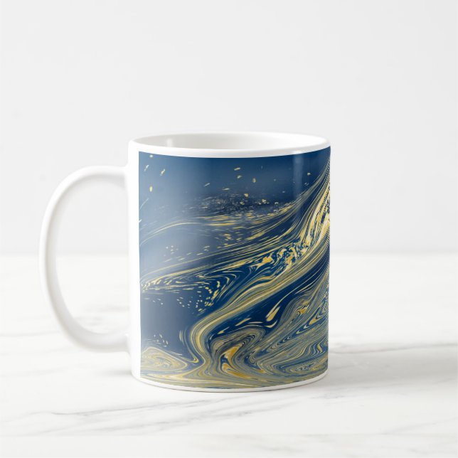 Tasse in Blau und Gold (Links)