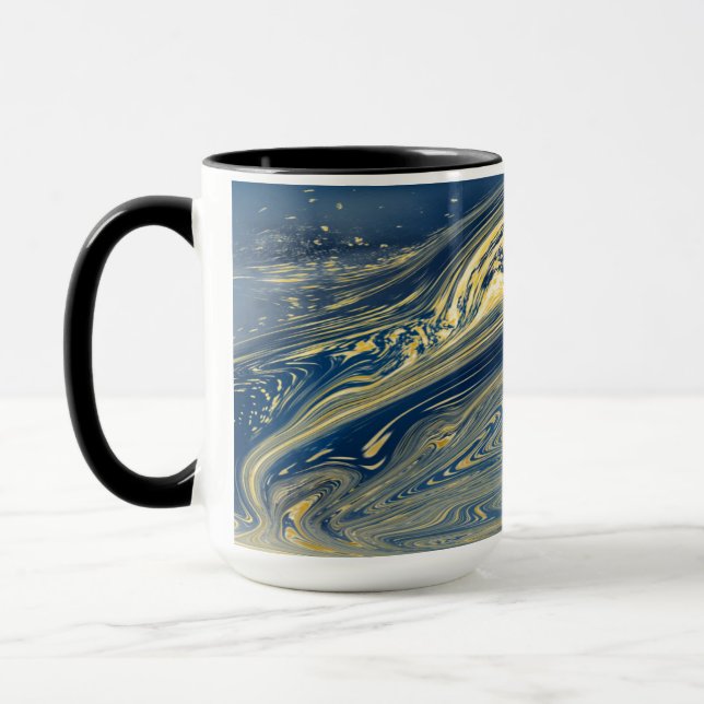 Tasse in Blau und Gold (Links)