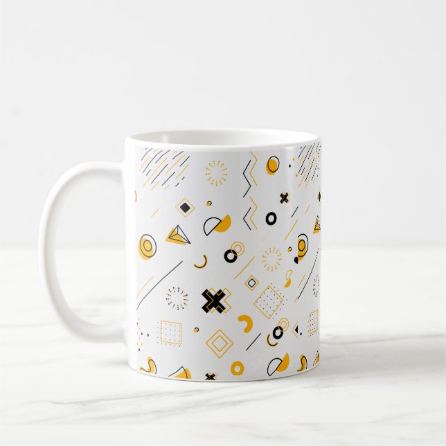 Tasse in fröhlichen Formen, die dem Soul Leben geb (Links)