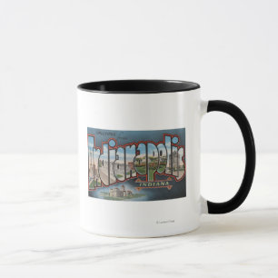 Tasse Indianapolis, Indiana - grandes scènes 3 de lettre