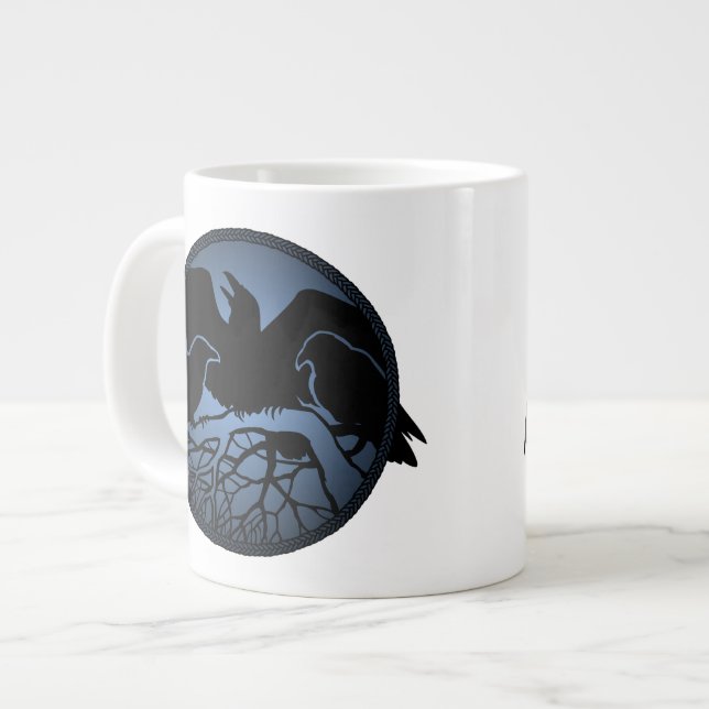 Tasse indigène de tasse de café de Raven d'art de (Devant gauche)