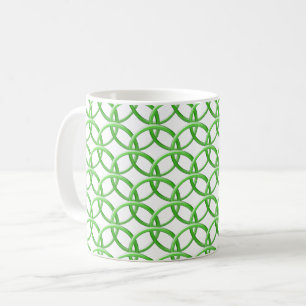 Tasse - ineinandergreifende Ringe in Grün