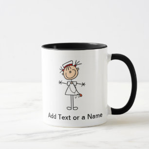 Tasse Infirmière blanche en bâtons