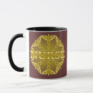 Tasse Infirmière étoile Caducée Or