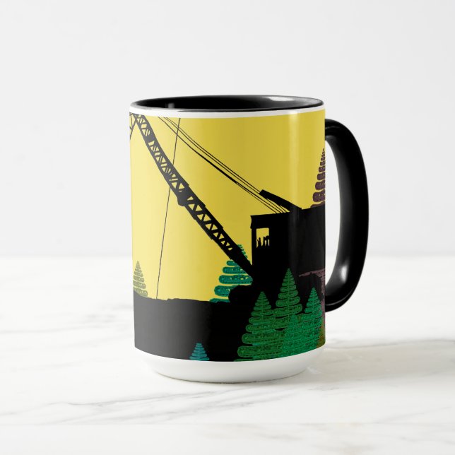 Tasse Ingénieur d'exploitation d'une grue à chenilles du (Devant droit)