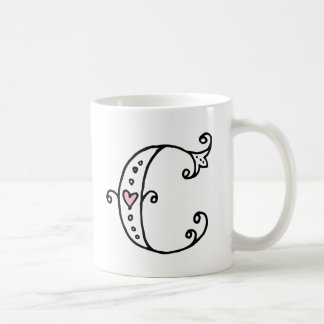 Tasse initiale de monogramme - C