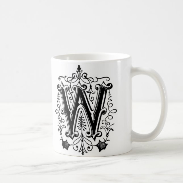 Tasse initiale - lettre 'W (Droite)