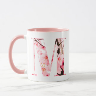 Tasse initiale M florale | Nom et traits personnal