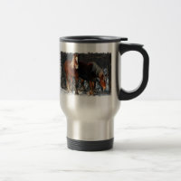 Tasse inoxydable belge de voyage de chevaux de