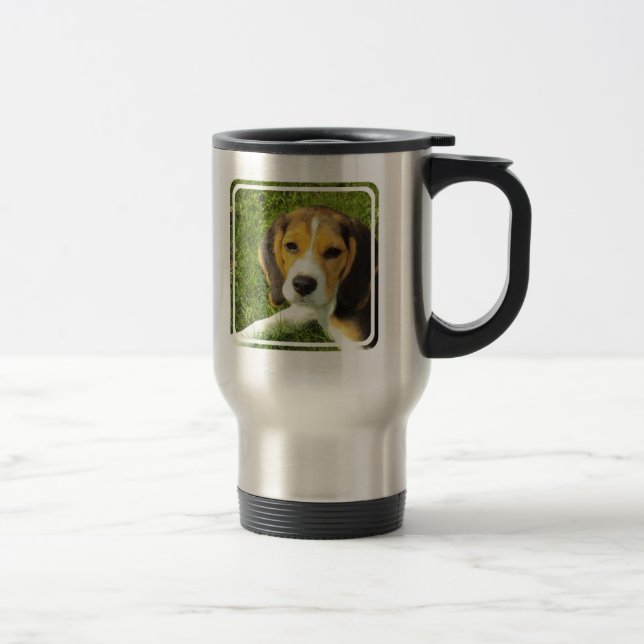Tasse inoxydable de voyage de beagle (Droit)