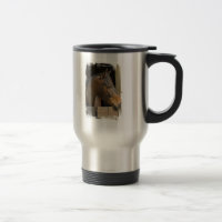 Tasse inoxydable de voyage de chevaux de pur sang