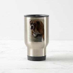 Tasse inoxydable de voyage de chien de boxeur