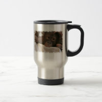 Tasse inoxydable de voyage de chimpanzé de bébé