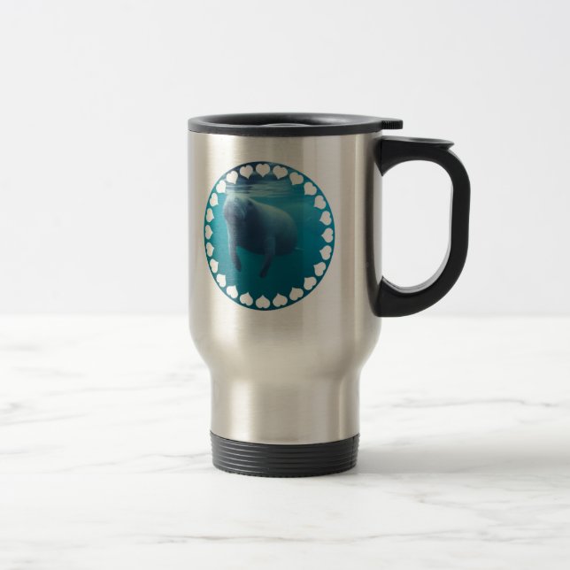 Tasse inoxydable de voyage de lamantin (Droit)
