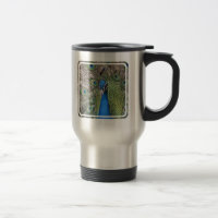 Tasse inoxydable de voyage de paon