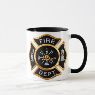 Tasse Insigne Gold du service d'incendie