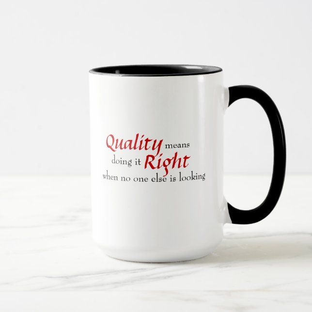 Tasse inspirée de citation de qualité (Droite)